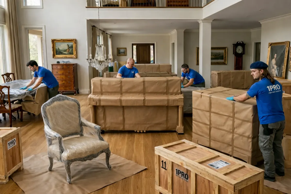 Export packing for an international move